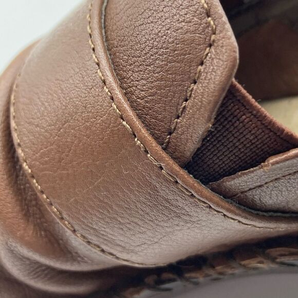 Kim/Kim Rogers Women’s Buckle Leather Slide Clogs Cognac Color Size 7 - Picture 8 of 10